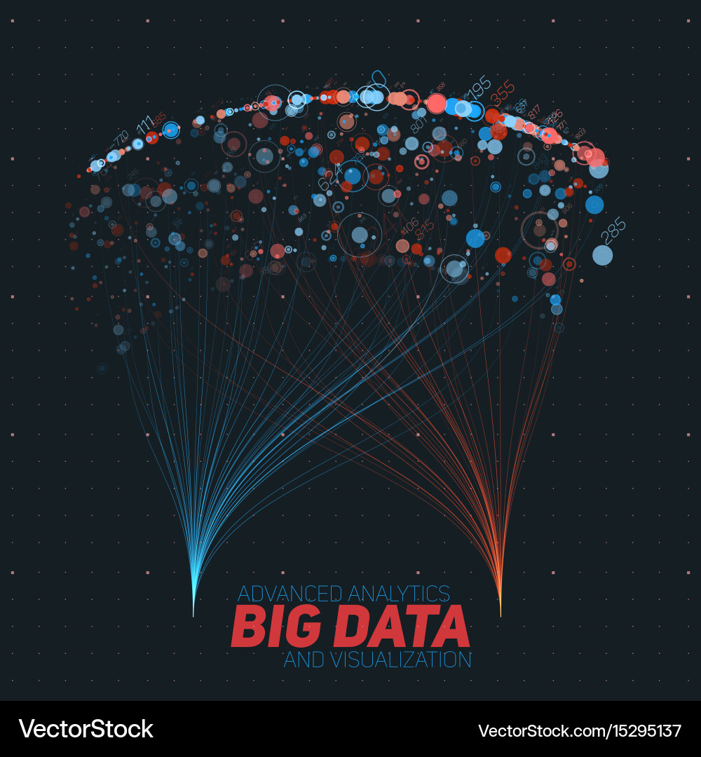Abstract colorful big data information Vector Image
