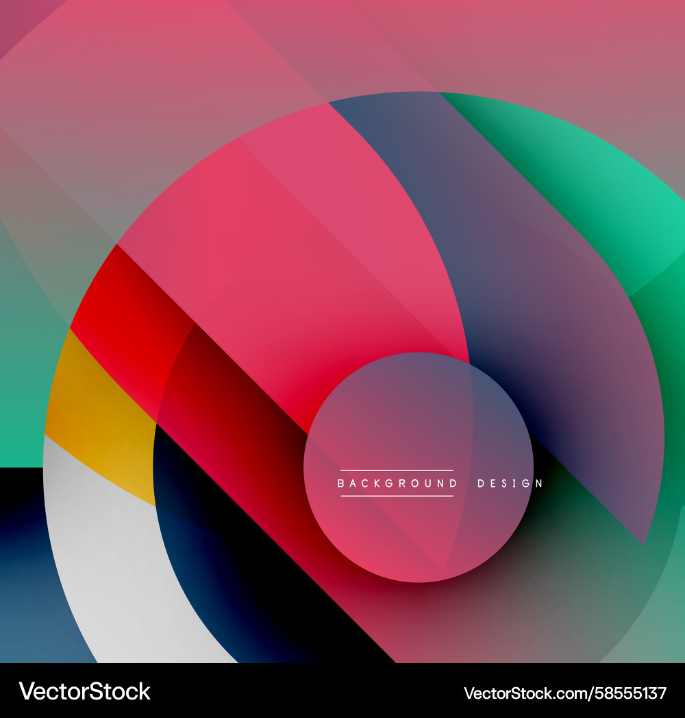 Abstract colorful circles overlap creating Abstract colorful circles overlap creating Vector Image