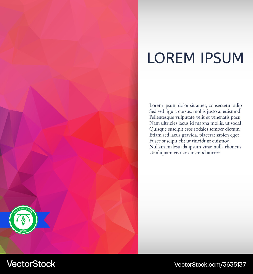 Abstract colorful triangles background Vector Image