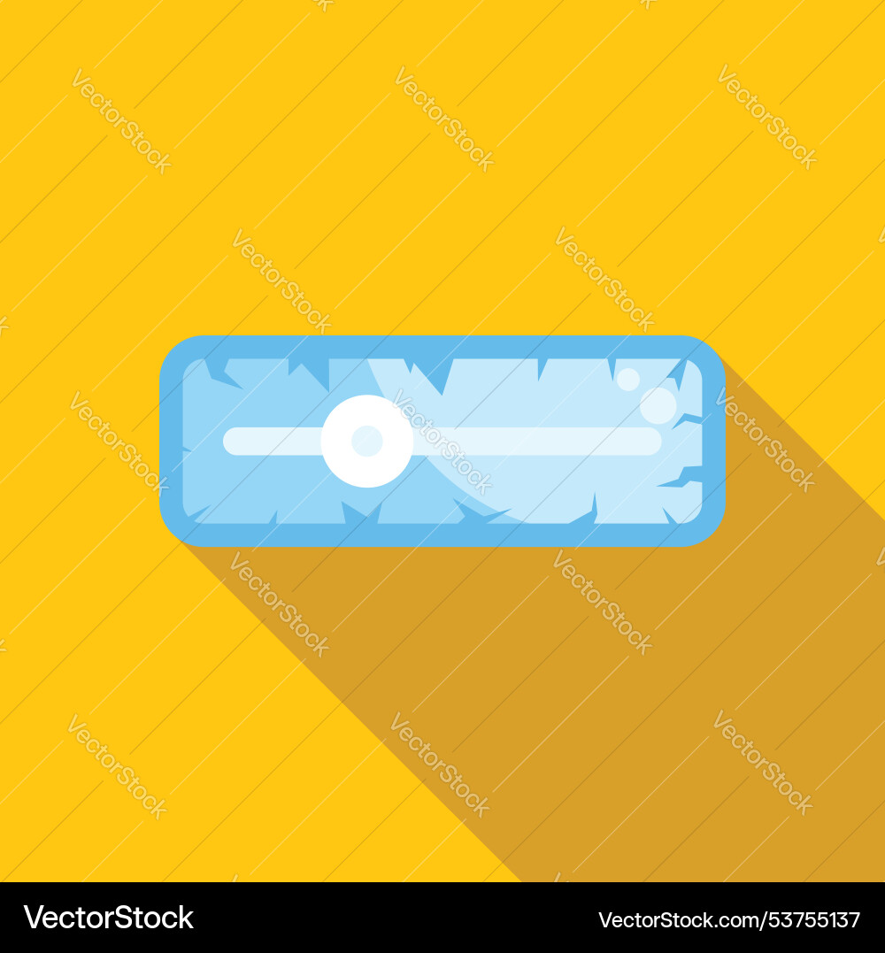 Blue loading bar progress indicator with cracks vector image