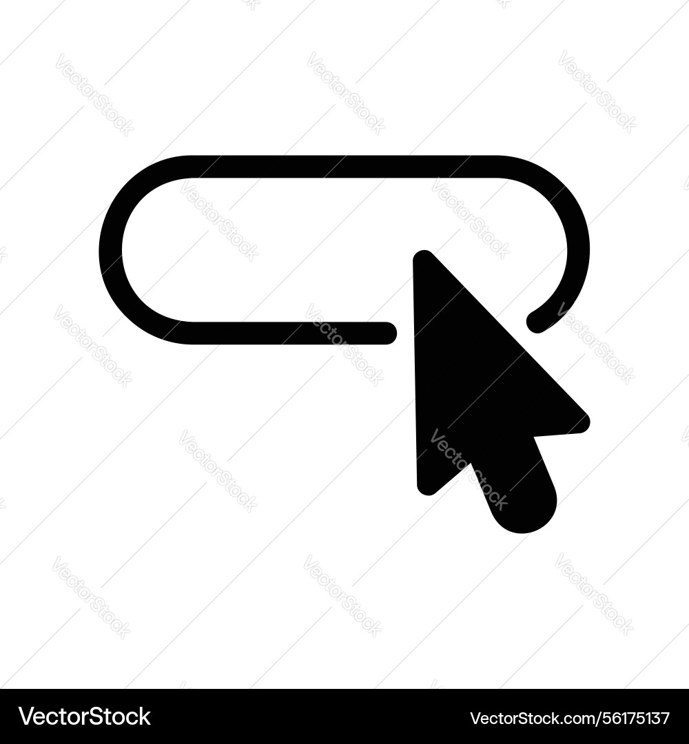 Cursor pointer icon positioned to click vector image