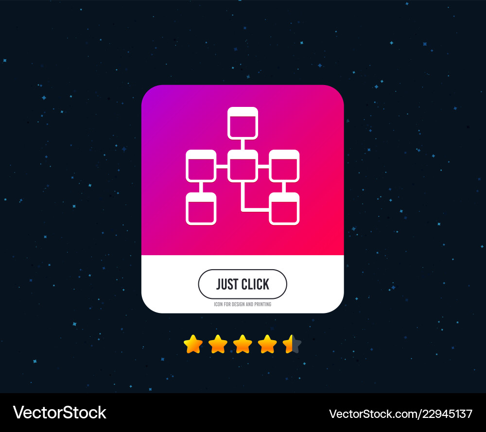 Database sign icon relational schema vector image