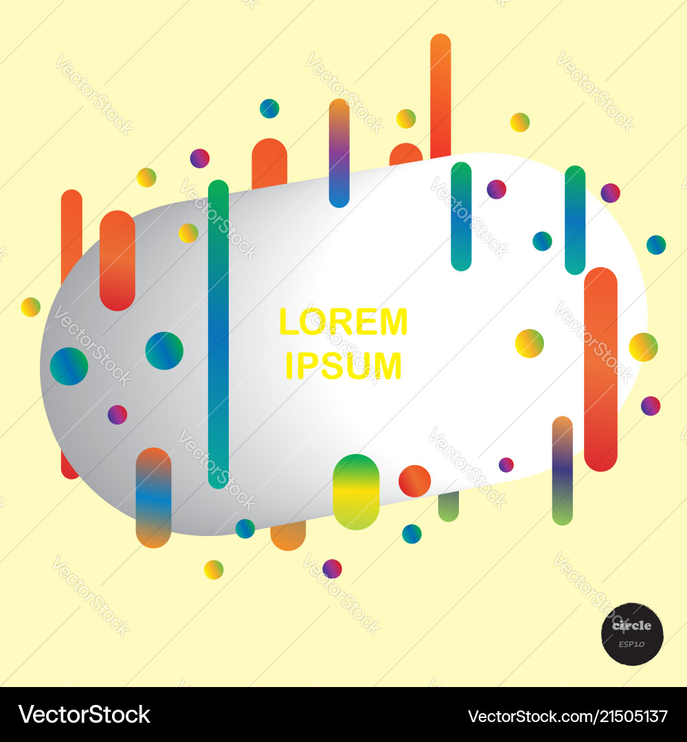 Design colorful circles elements template frame Design colorful circles elements template frame vector image