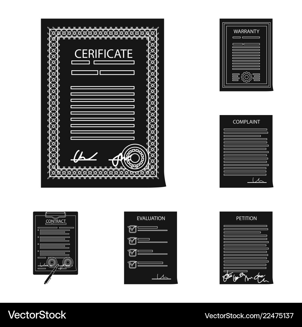 Isolated object of form and document sign Vector Image
