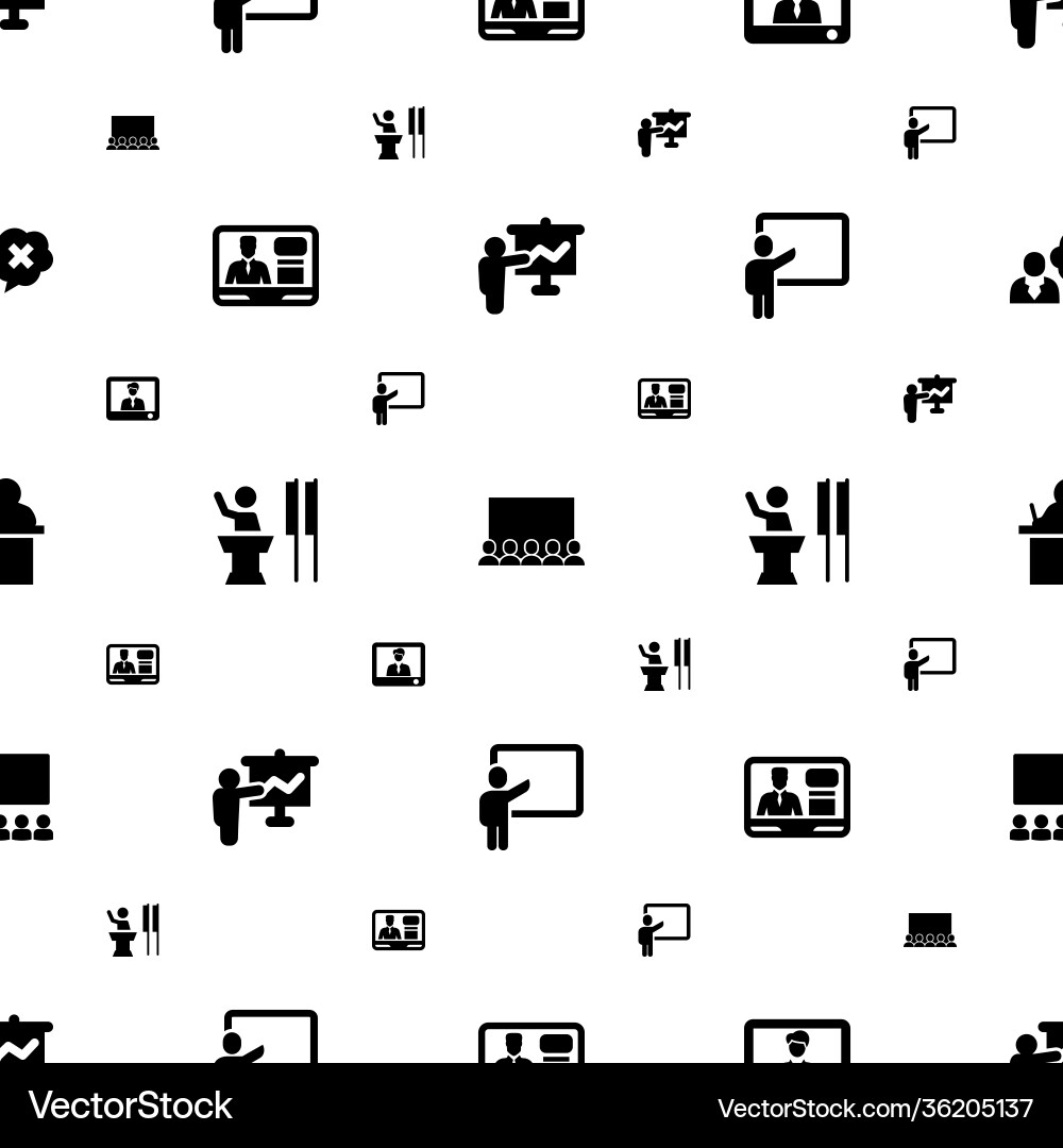Lecture icons pattern seamless white background Lecture icons pattern seamless white background vector image