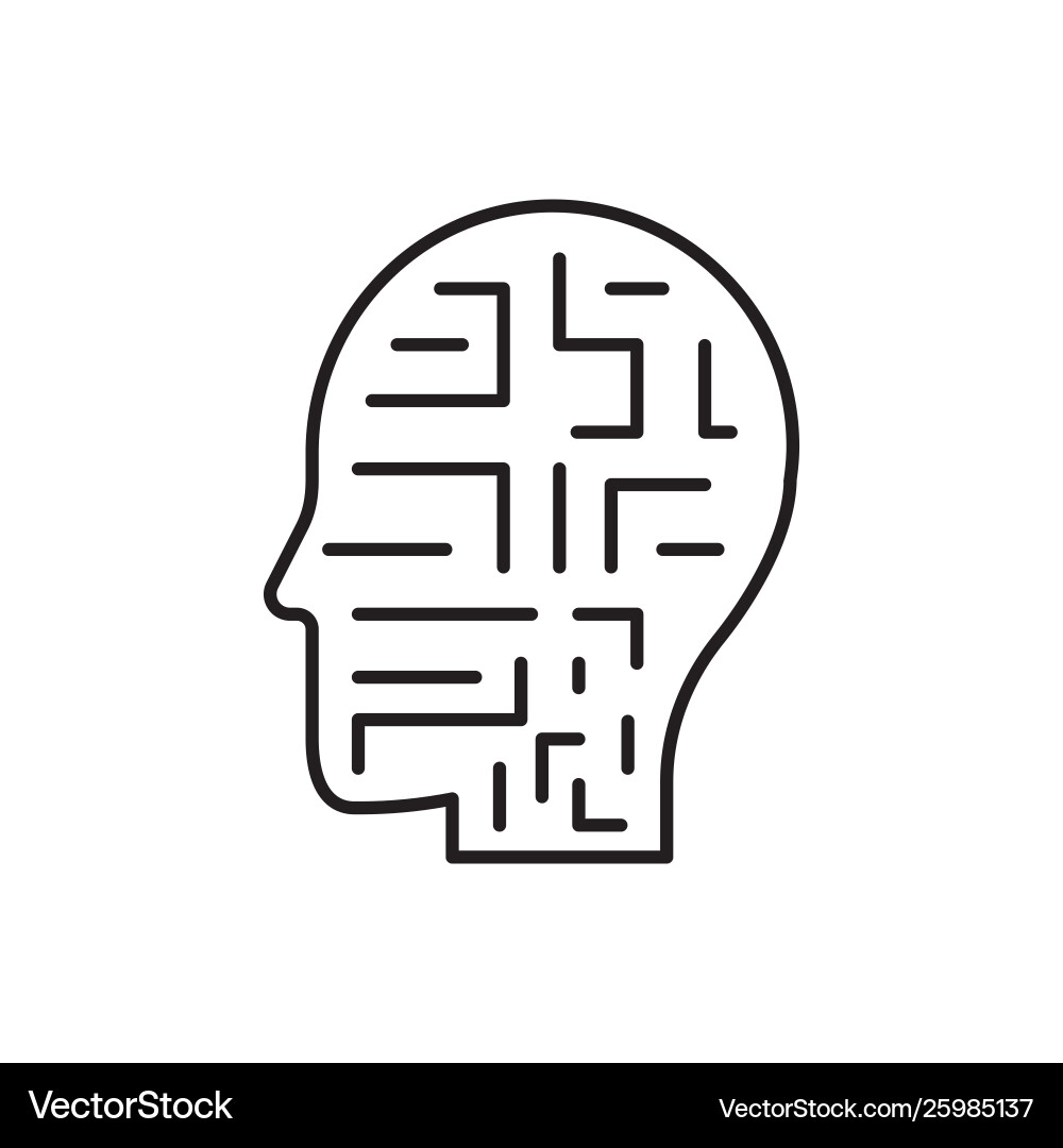 Mechanism robot man icon - artificial Mechanism robot man icon - artificial Vector Image
