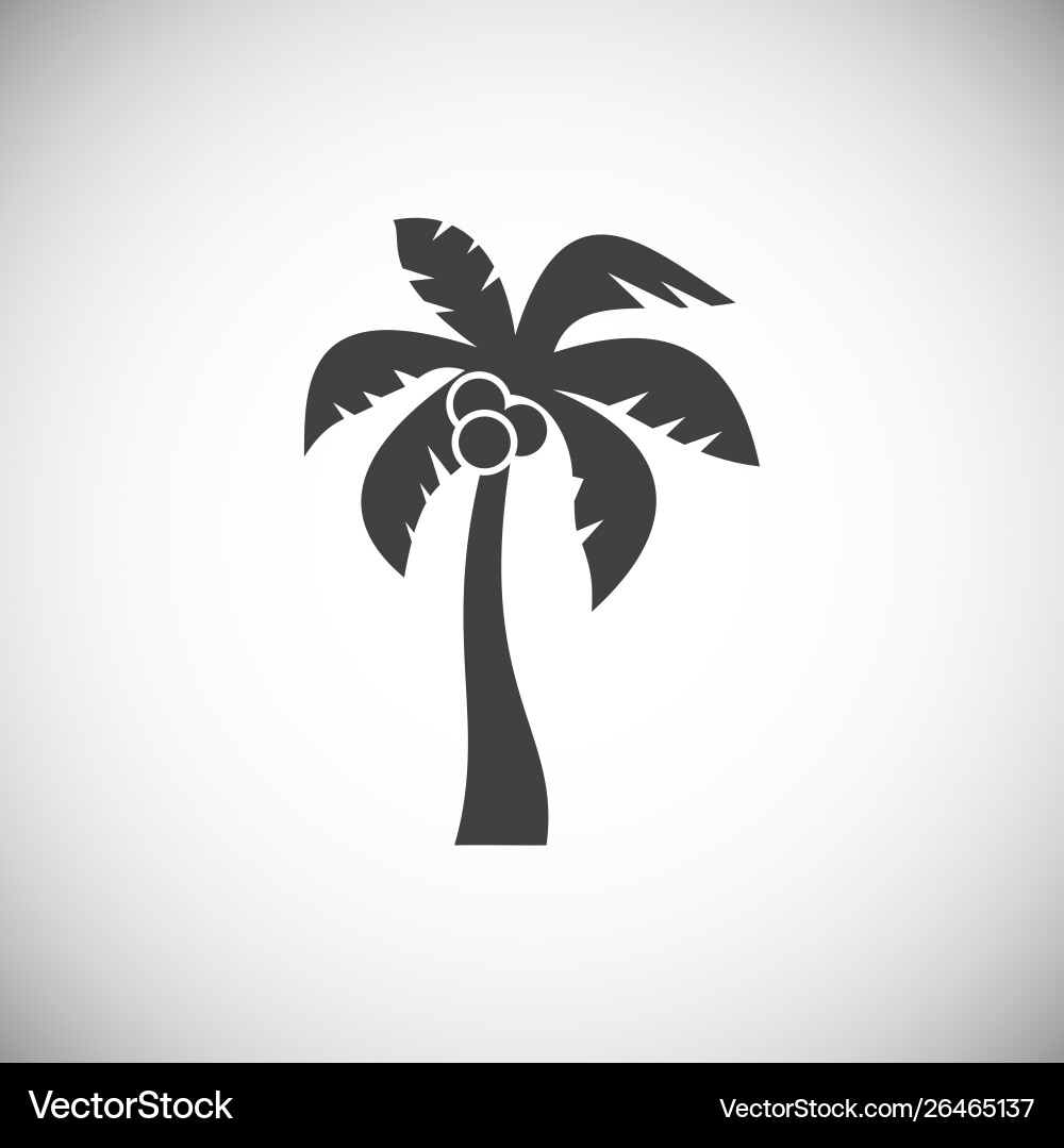 Palm tree icon on background for graphic and web Palm tree icon on background for graphic and web vector image
