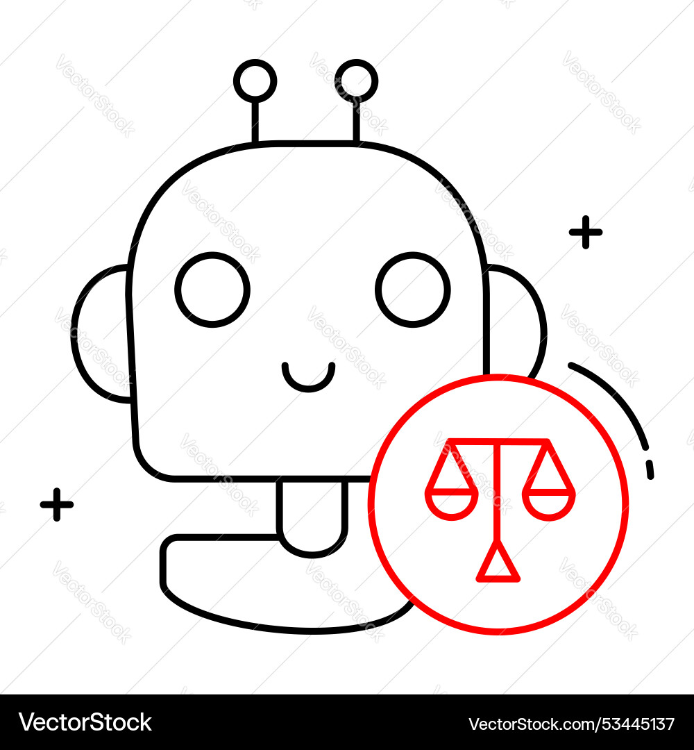 Responsible robotics and ai ethics icon design Vector Image
