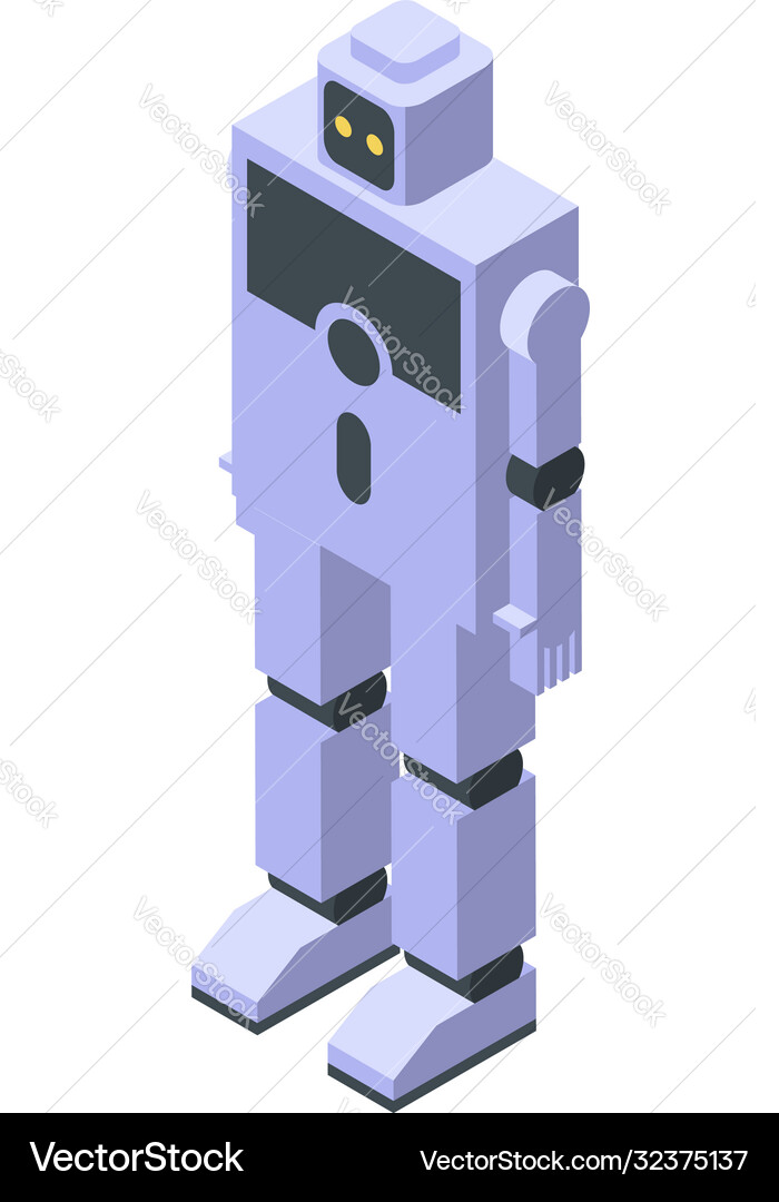 Robot programming icon isometric style Robot programming icon isometric style vector image