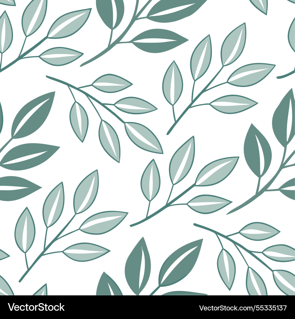 Spring leaves seamless pattern with elegant Vector Image