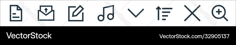 User interface line icons linear set quality Vector Image