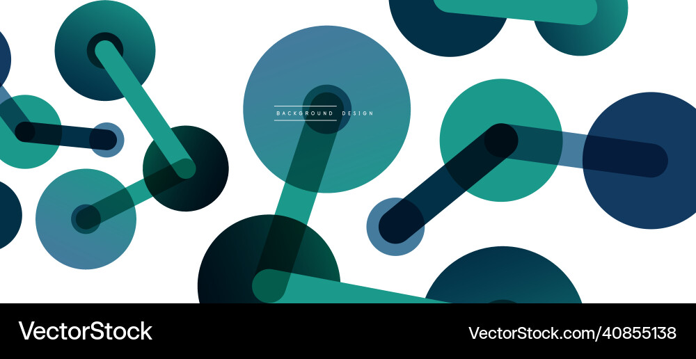 Abstract background round dots connected by lines Vector Image