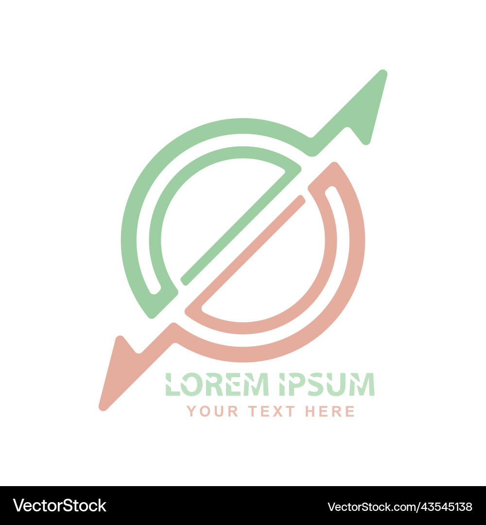 Abstract circular logo with an arrow template Abstract circular logo with an arrow template vector image
