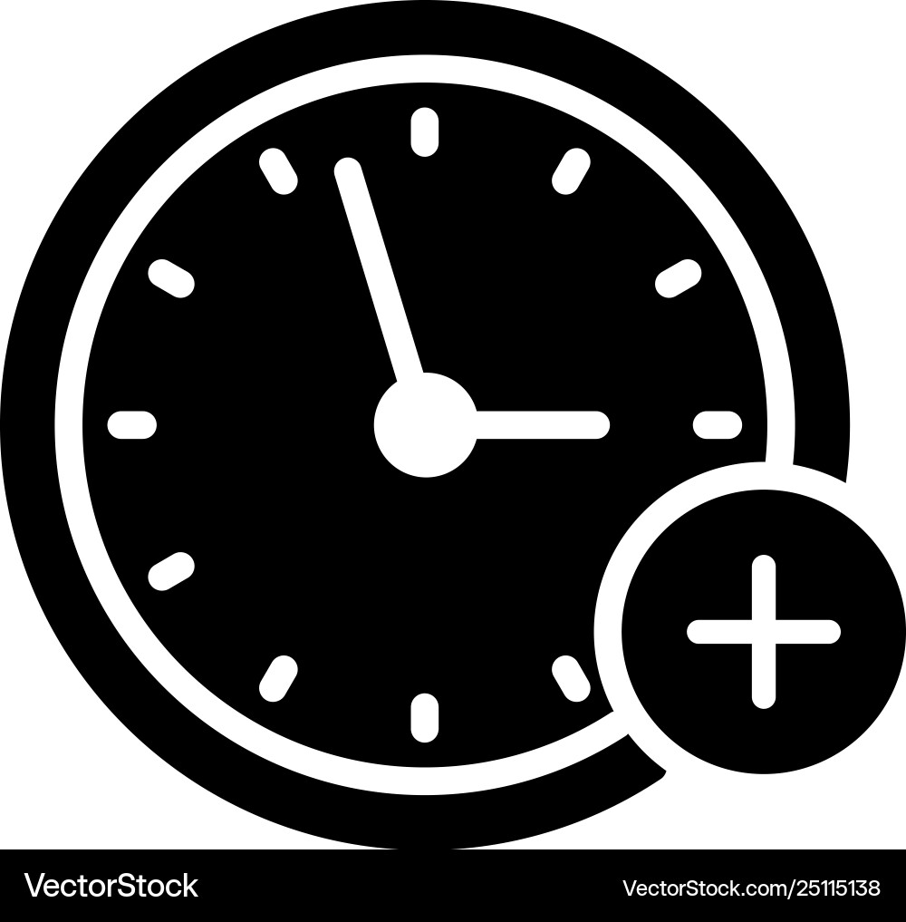 Add clock Vector Image