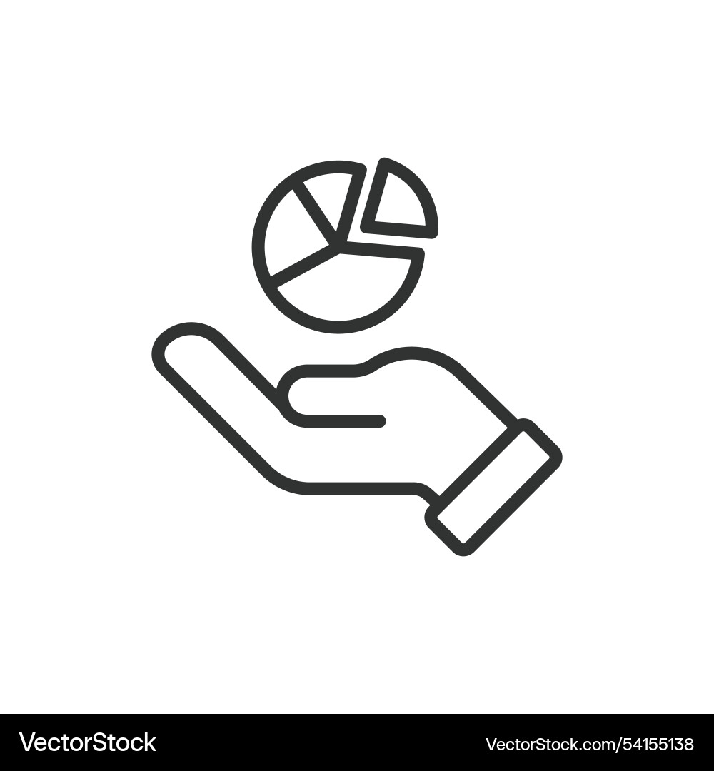 Calculated statistics icon in line design Calculated statistics icon in line design vector image