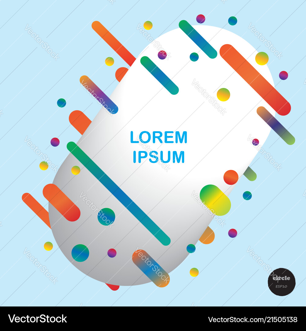 Design colorful circles elements template frame vector image