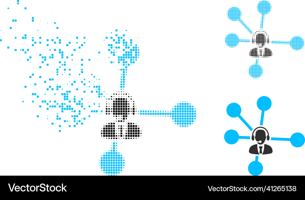 Dissolved pixel and original operator relations Dissolved pixel and original operator relations Vector Image