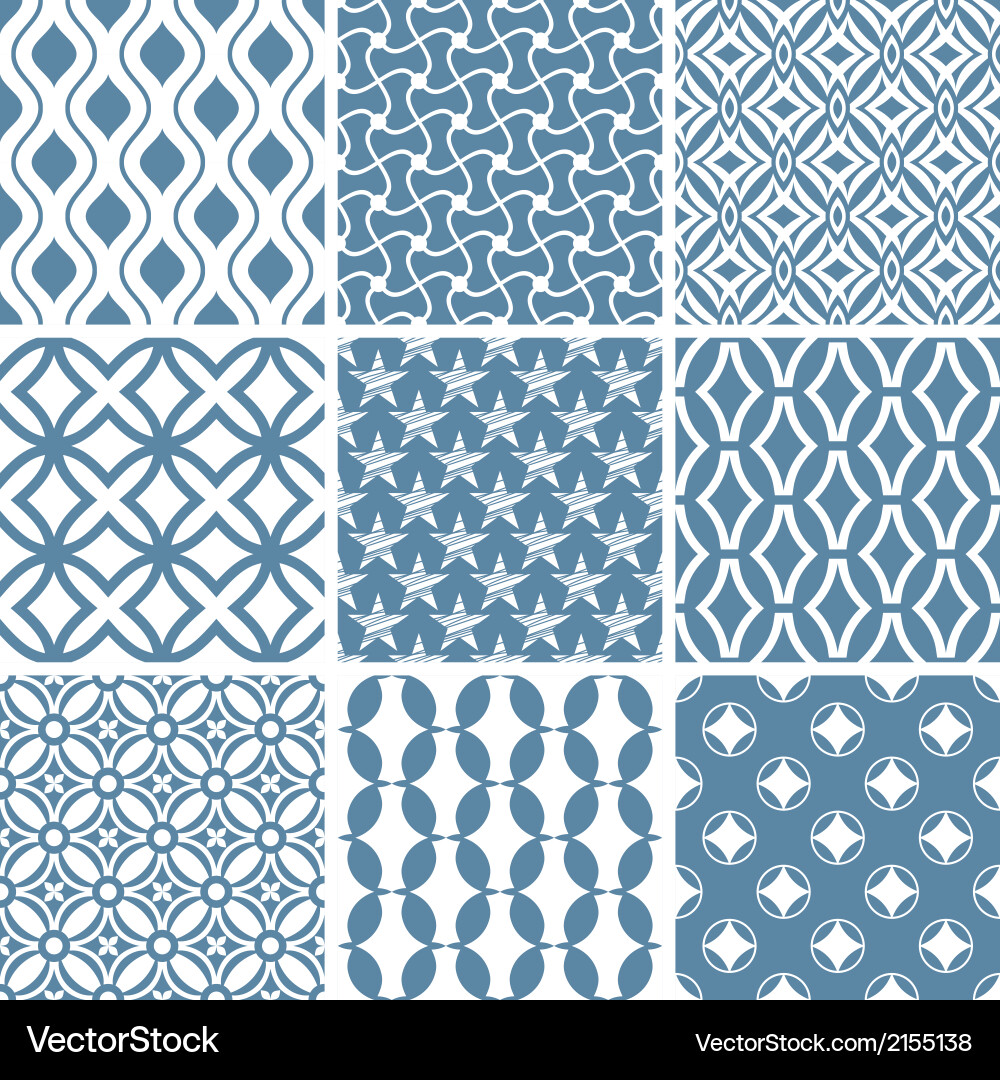 Intricate Seamless Patterns vector image