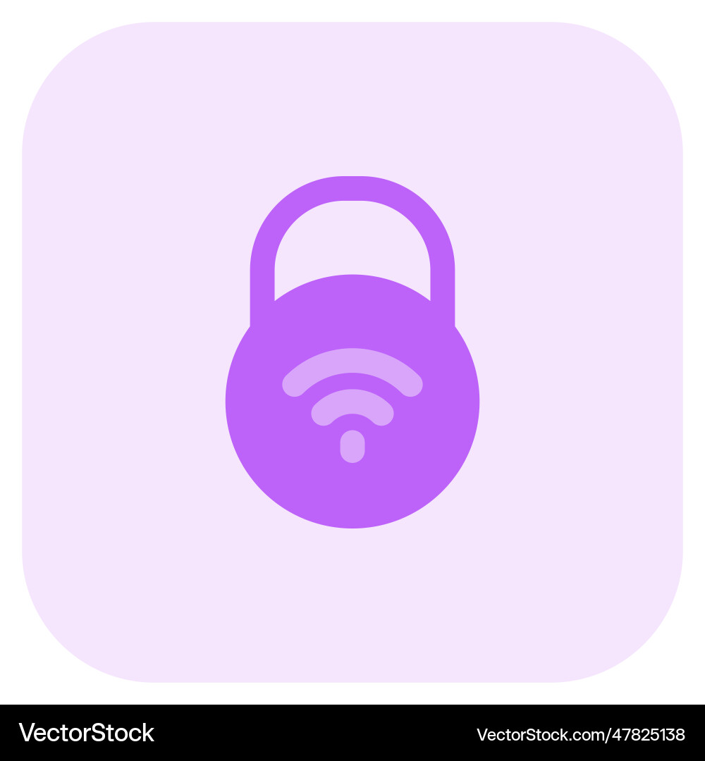 Lock with advance technology and internet access Vector Image