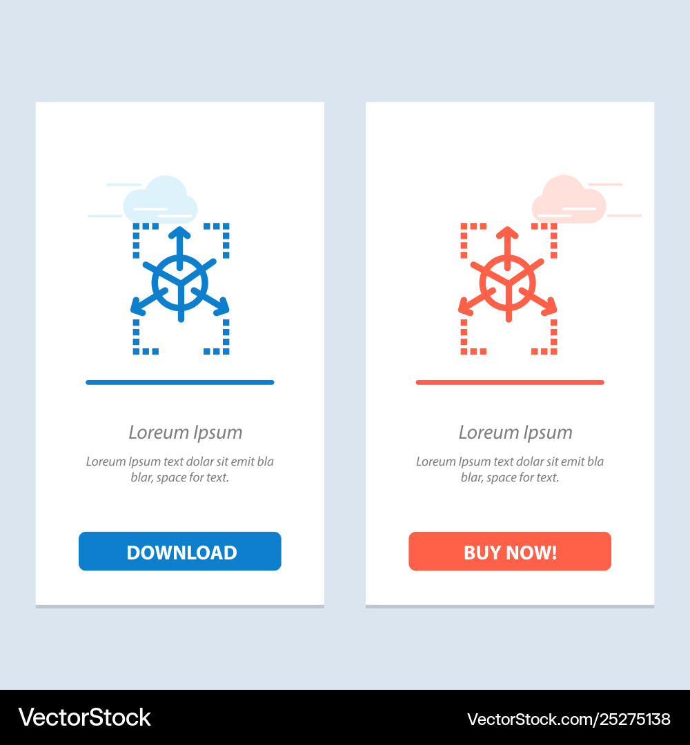 Prototype grid database chart blue and red Prototype grid database chart blue and red Vector Image