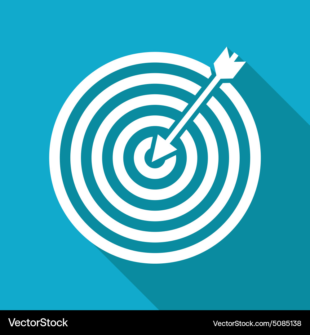 Target with dart icon eps10 vector image