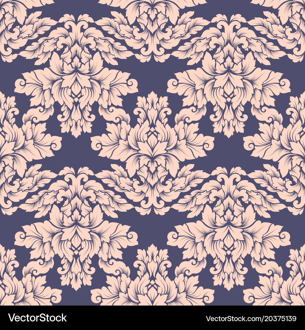 Damask seamless pattern intricate design Vector Image