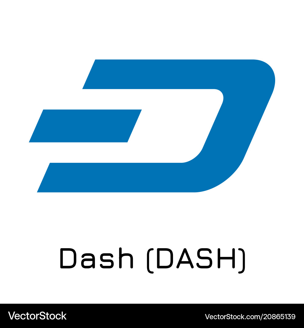 Dash crypto coin icon – Royalty-Free Vector | VectorStock