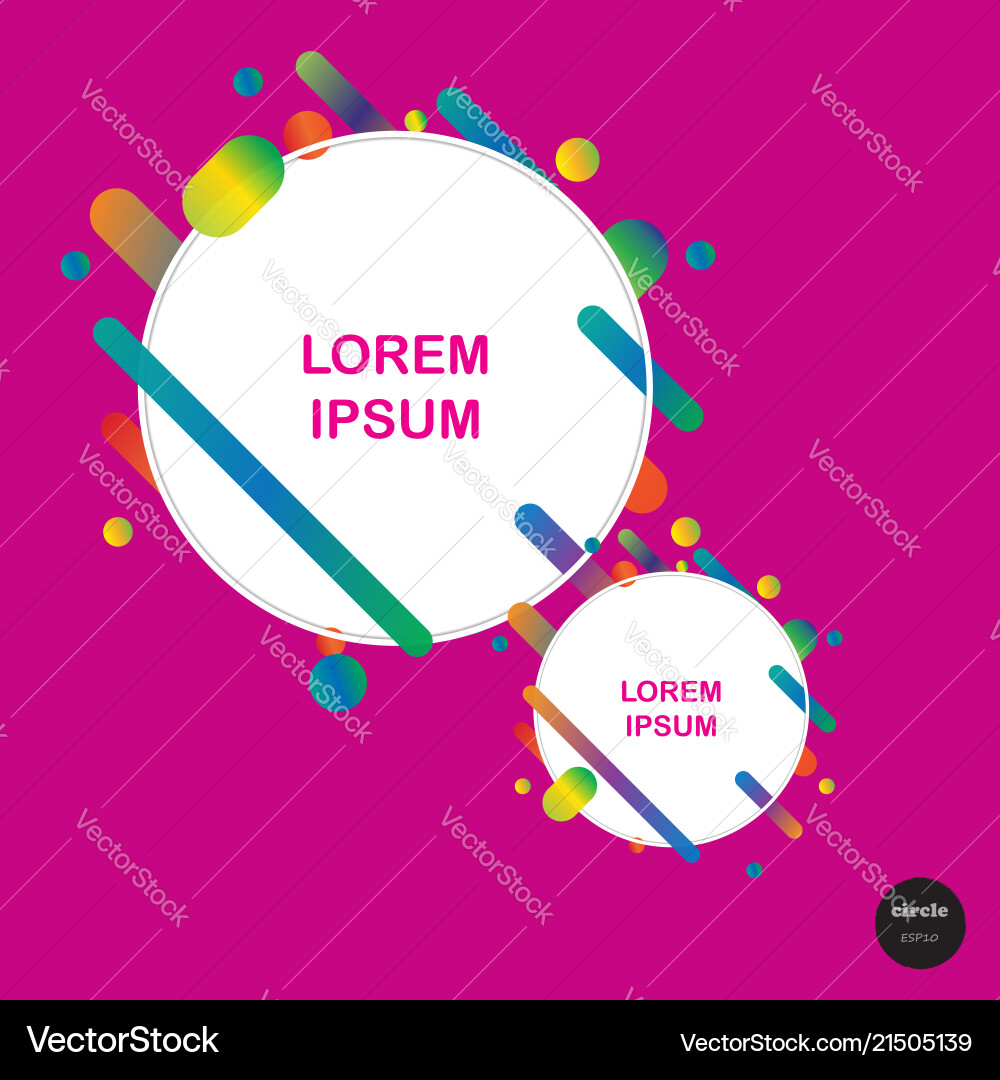Design colorful circles elements template frame Design colorful circles elements template frame vector image