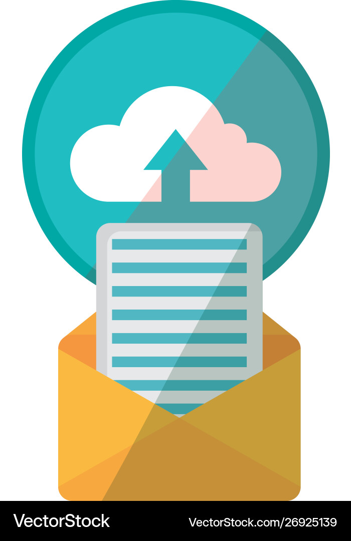 Envelope message design vector image