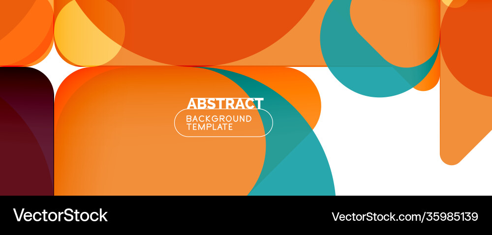 Flat geometric round shapes and dynamic lines Vector Image