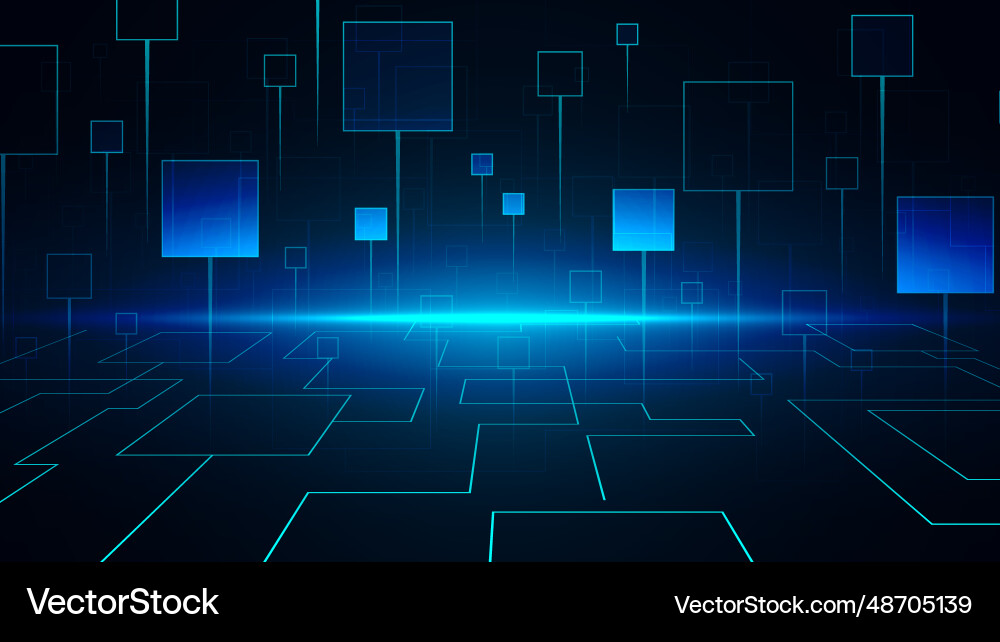Hi-tech digital data abstract design vector image