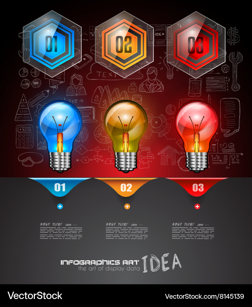 Infographics complex layout with option buttons vector image