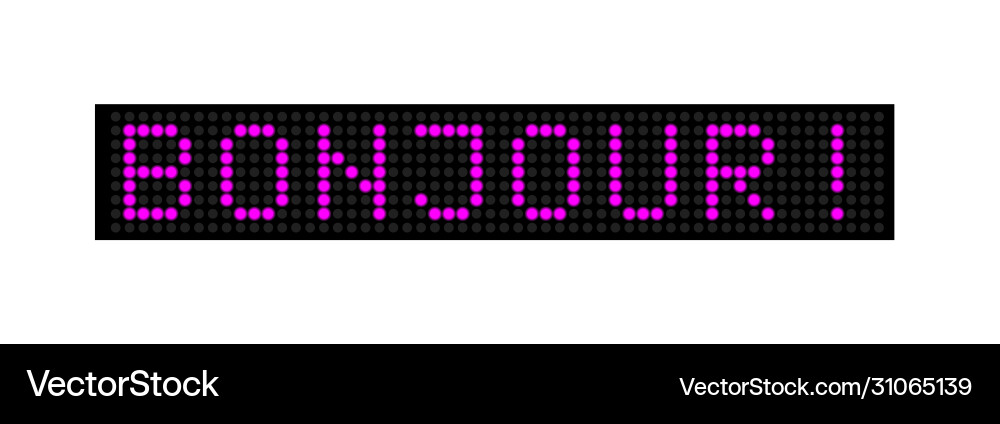 Inscription hello on led display language Vector Image