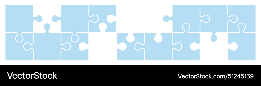 Jigsaw puzzle template pieces pattern for game Jigsaw puzzle template pieces pattern for game Vector Image