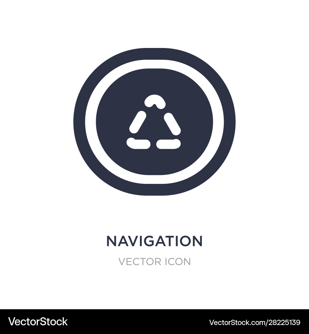 Navigation arrow with broken line icon on white Navigation arrow with broken line icon on white vector image