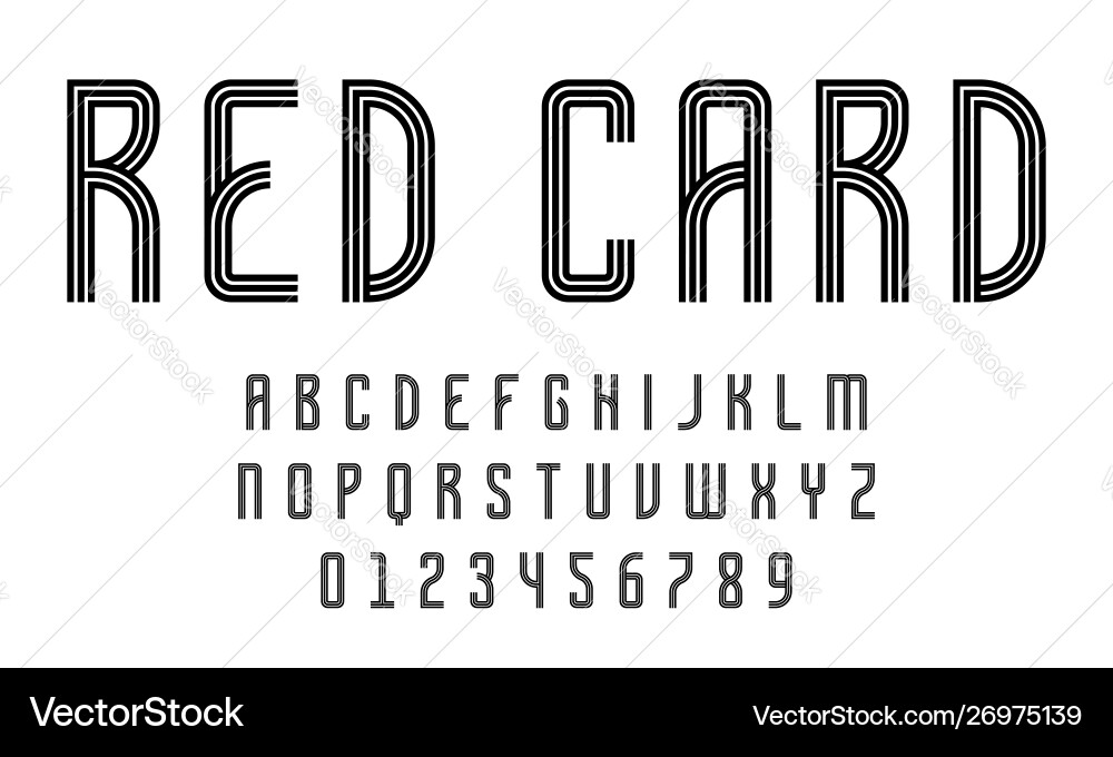 Set alphabets lines font modern abstract Set alphabets lines font modern abstract vector image