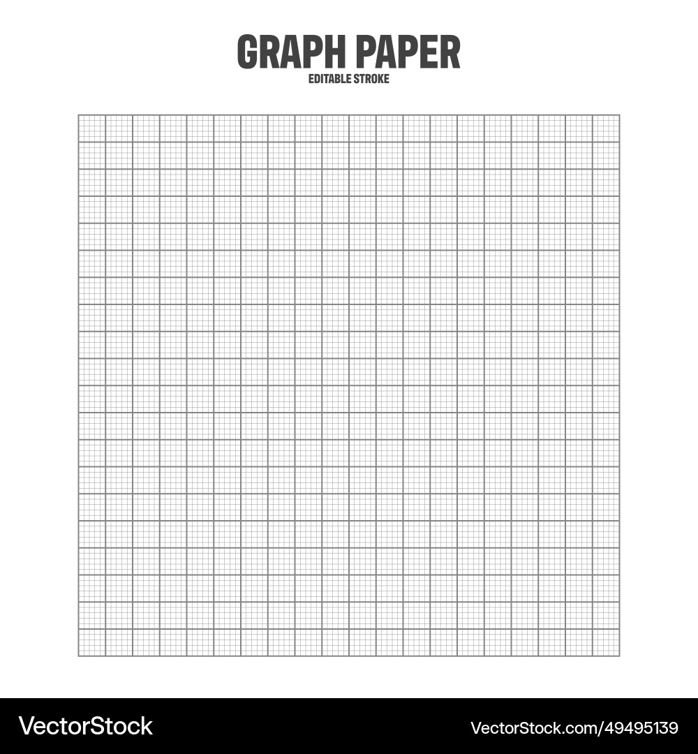 Sheet of graph paper with grid millimeter Sheet of graph paper with grid millimeter vector image