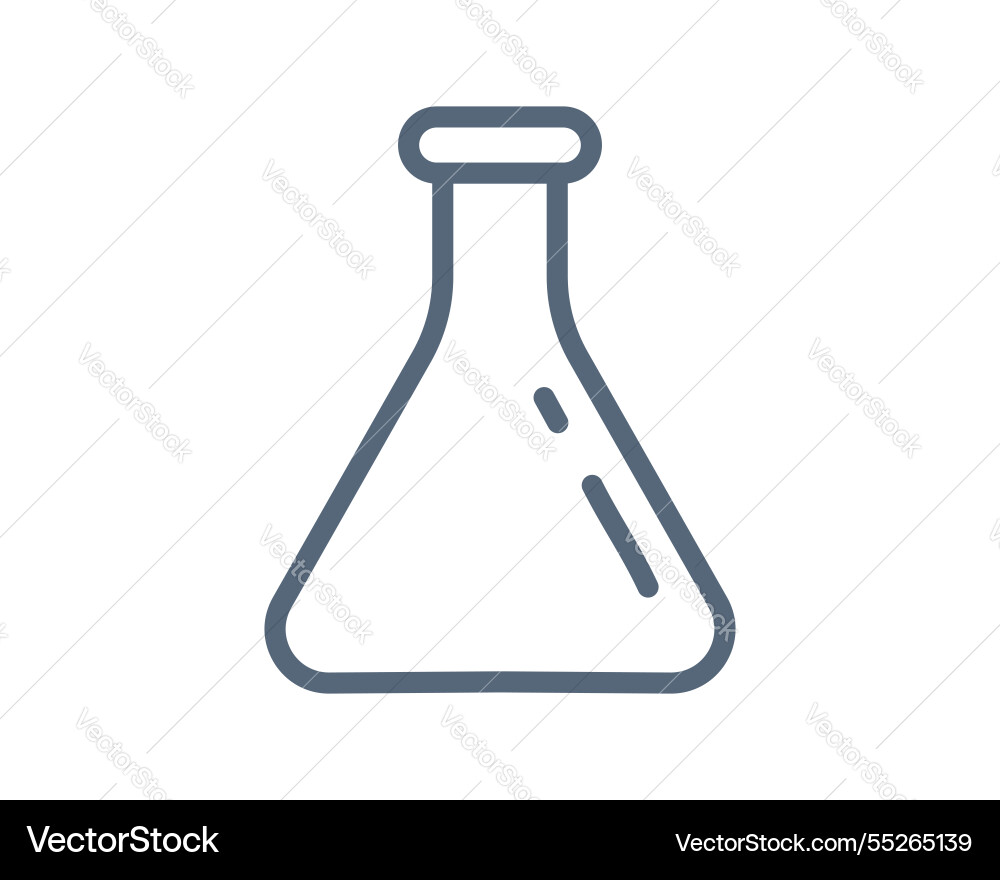 Simple clean line art of an erlenmeyer flask Simple clean line art of an erlenmeyer flask vector image