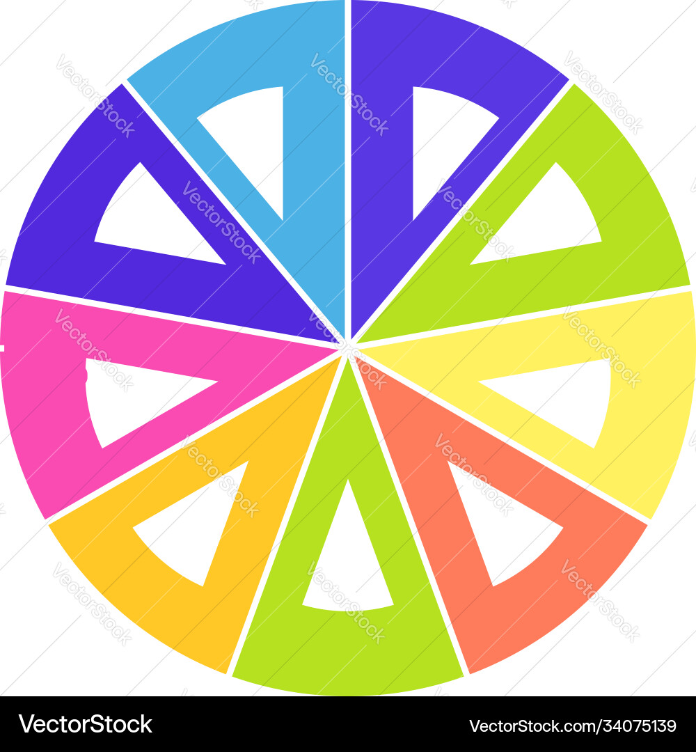 Simple pie chart-graph and diagram circle Simple pie chart-graph and diagram circle Vector Image