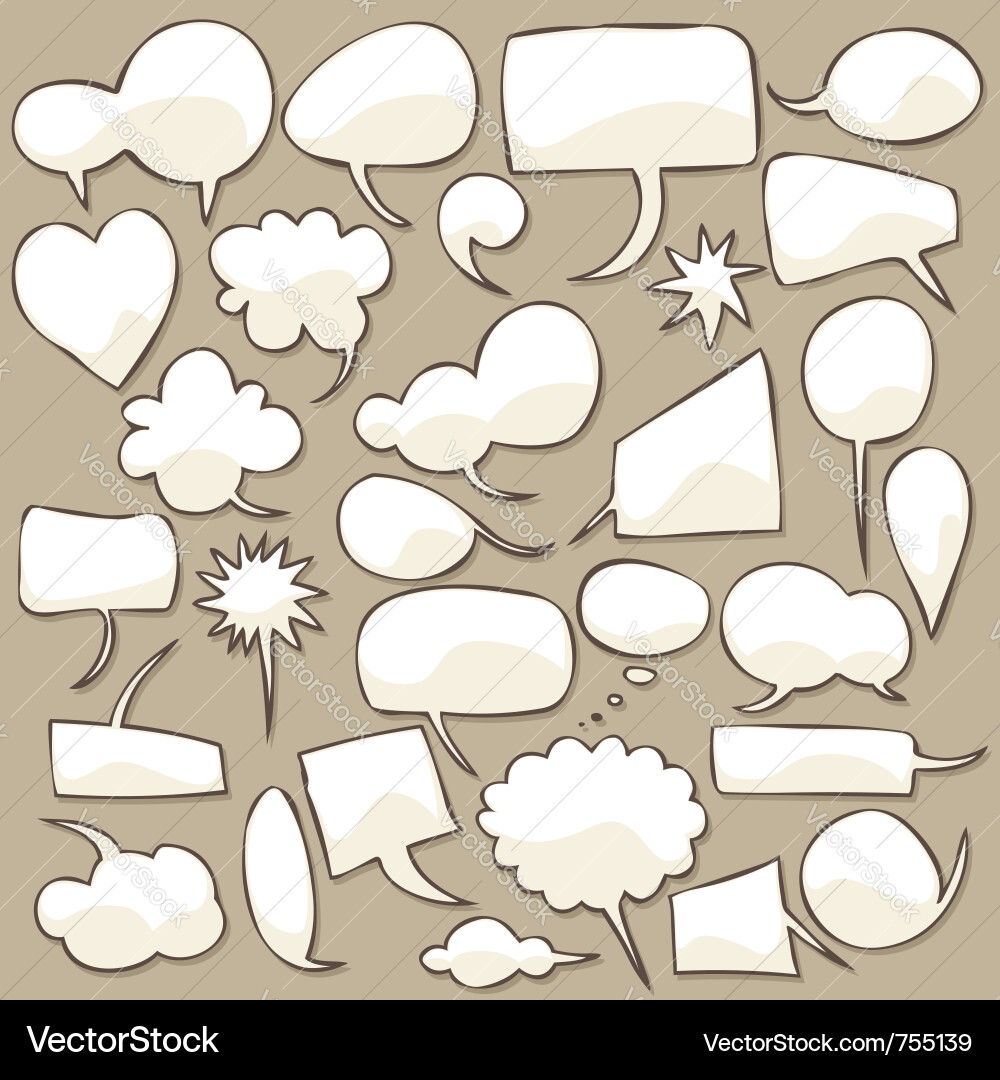 Speech Bubble Collection Vector Image