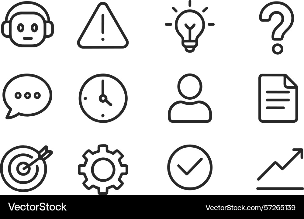 Various icons representing communication problem Various icons representing communication problem vector image