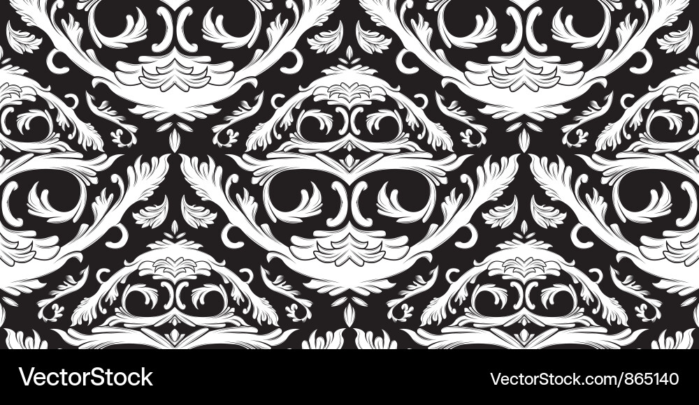 Baroque seamless pattern vector image