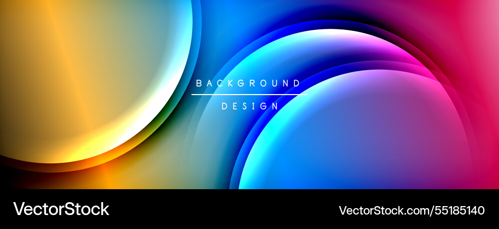 Bright rainbow style color gradient with curve Bright rainbow style color gradient with curve Vector Image