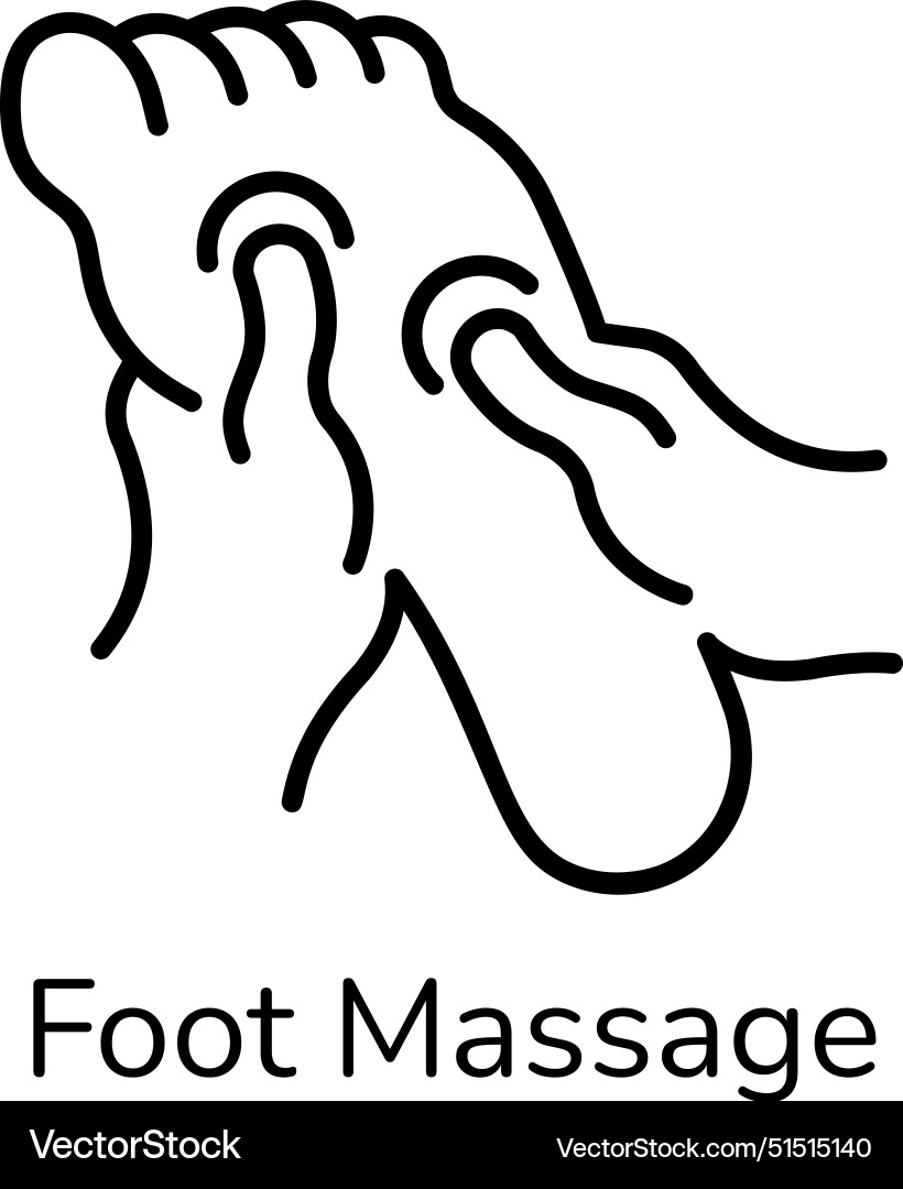 Foot massage Royalty Free Vector Image VectorStock