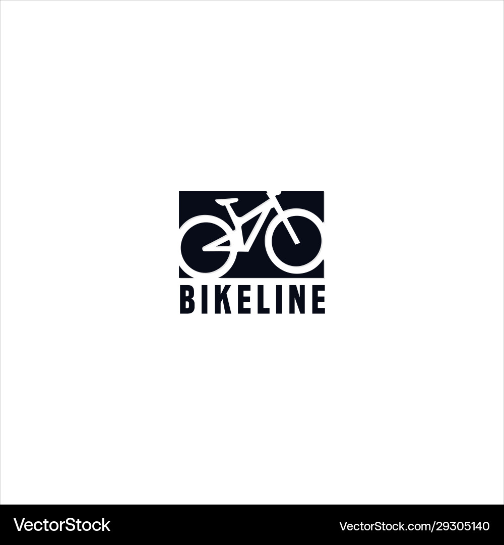 Minimalist Bike Logo Template Vector Image