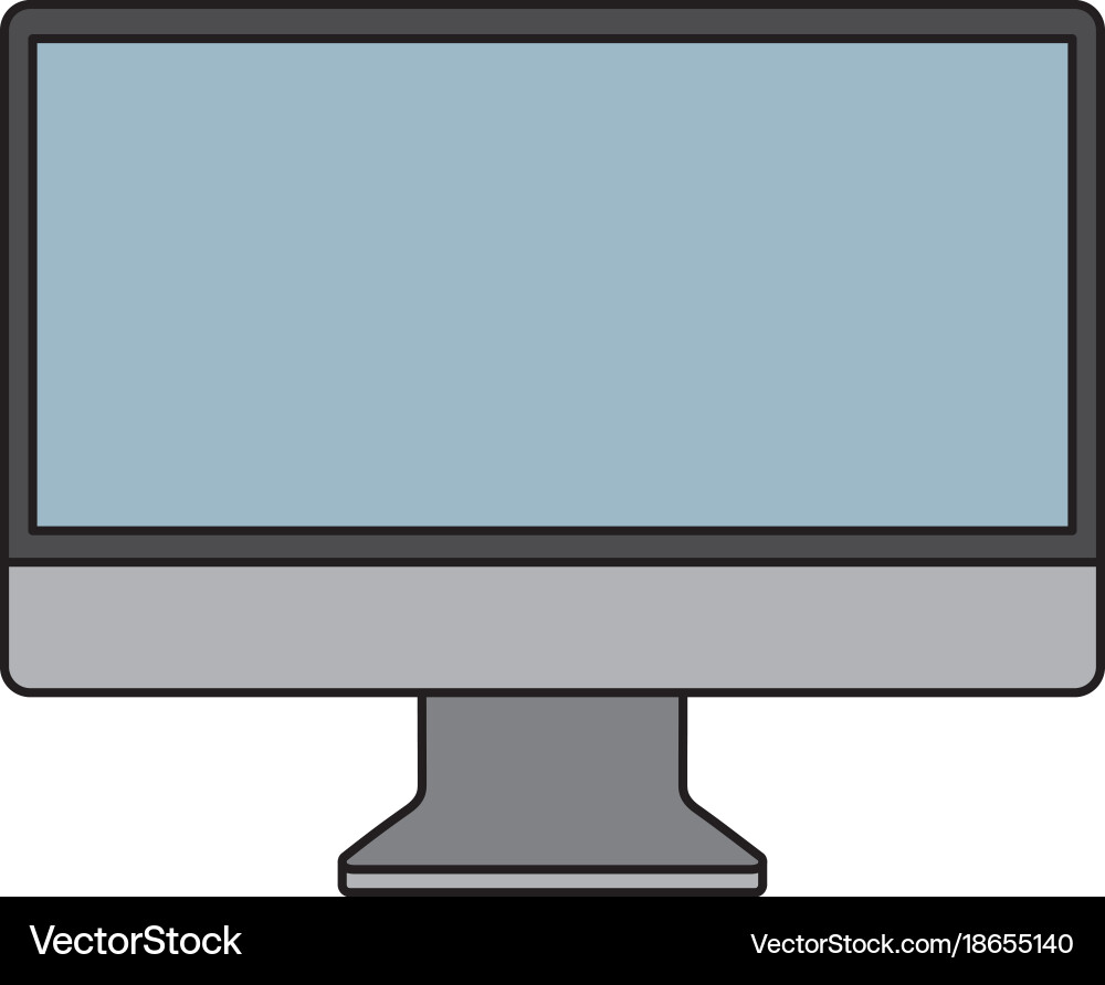 Monitor computer technology device screen blank Vector Image