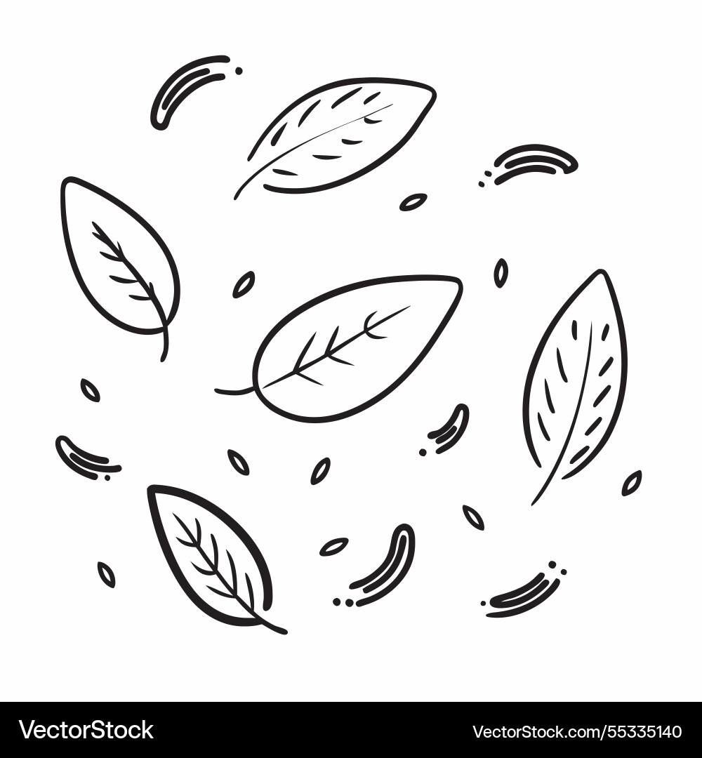 Spring leaves seamless pattern with layered Spring leaves seamless pattern with layered vector image