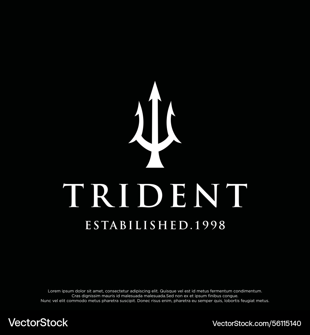 Vintage trident spear of poseidon neptune god Vintage trident spear of poseidon neptune god vector image