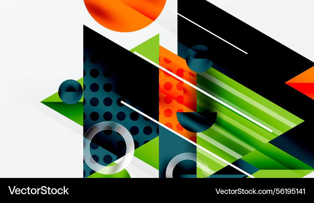 Abstract geometric design features overlapping Abstract geometric design features overlapping Vector Image