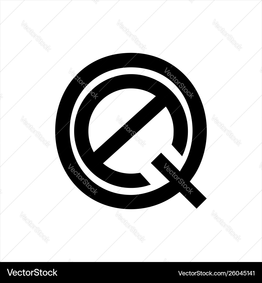 Aq qa initials geometric company logo Aq qa initials geometric company logo Vector Image